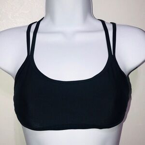 Sporti Criss Cross Back Black Bikini Top Small